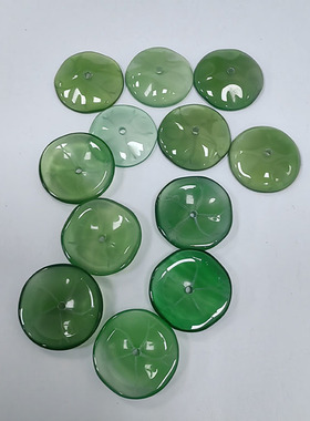 绿玛瑙有孔玉髓diy荷叶莲叶