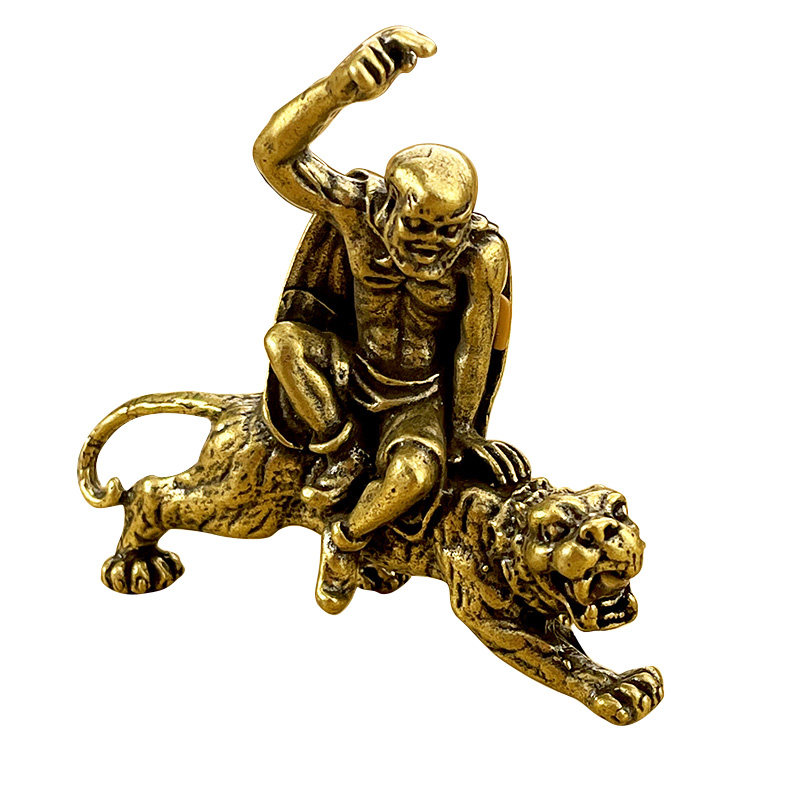 黄铜十八罗汉佛像降龙伏虎罗汉整套摆件中式招财创意桌面工艺礼品,淘宝优惠券,粉丝福利购,淘宝优惠卷