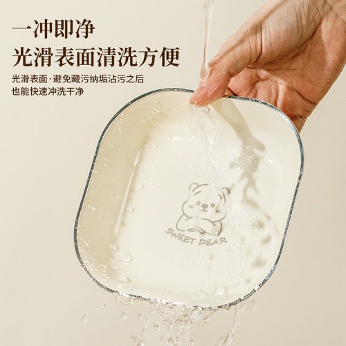 家用吐骨碟塑料吐骨头盘碟食品级耐摔残渣碟子餐桌垃圾渣盘吐骨盘 - 图2