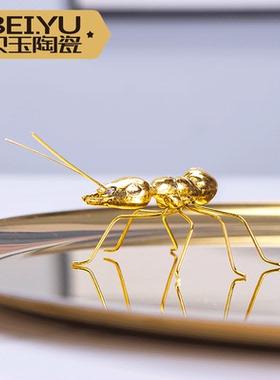 印度黄铜仿真蝴蝶金色蚂蚁装饰品