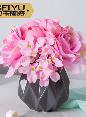陶瓷折纸摆件干花客厅装饰品
