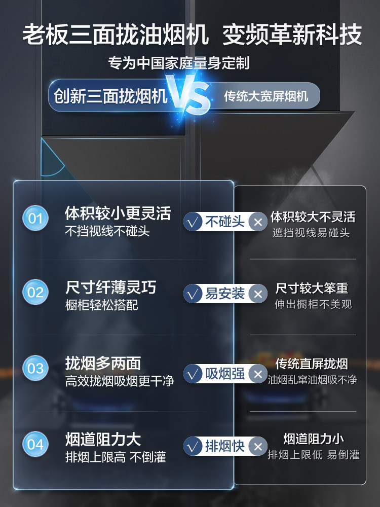 老板28x5s变频侧吸抽家用油烟机 老板油烟机