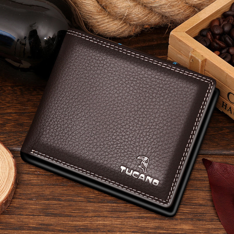 啄木鸟男士正品青年短款真皮钱包 啄木鸟肯派钱包