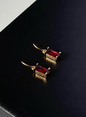 彩钻纯银耳环欧美彩虹钻耳骨环