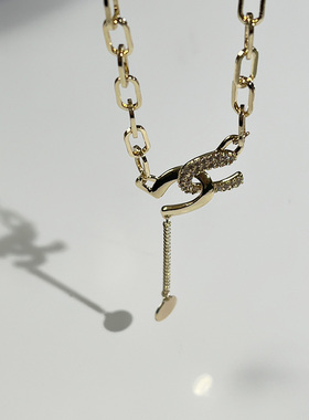 STANDii镀金女环扣项链