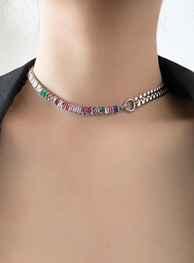 STANDii不对称女七彩项链