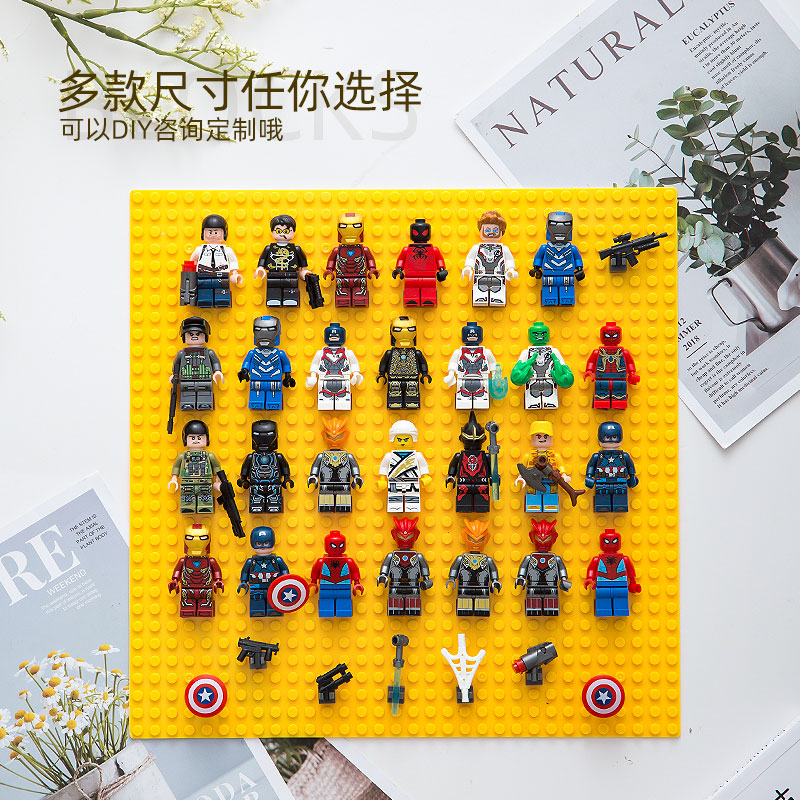 积木人仔相框收纳小人公仔展示盒挂画儿童拼装六一儿童节手工diy