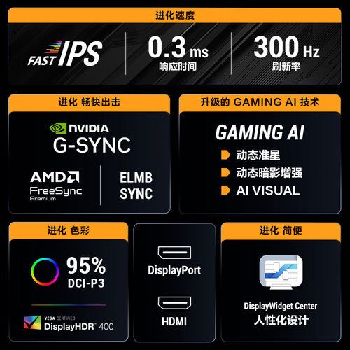 【国补10%】华硕TUF小金刚 VG27AQL5A 27英寸2K180Hz台电脑显示器 - 图1