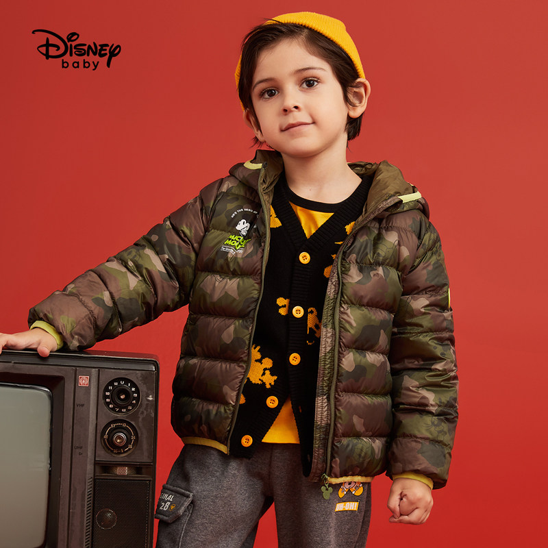 迪士尼2020秋冬新款洋气男童羽绒服 disneybaby羽绒服