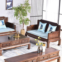 full solid wood sofa solid wood sofa chair living-room new Chinese pure solid wood living room combined small family type 2023 new bus