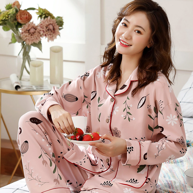 恒源祥长袖纯棉春秋季休闲可爱睡衣 恒源祥内衣睡衣/家居服套装