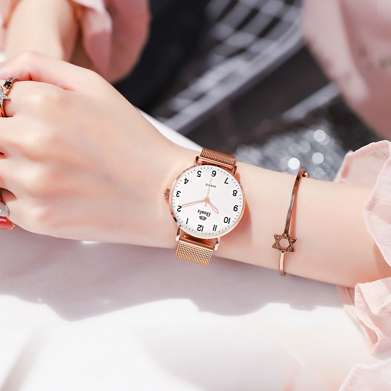 2020年新款正品精钢女防水薄石英表 多伦兹国产腕表