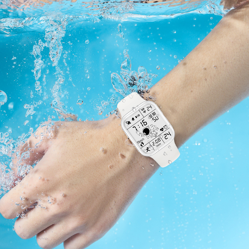 全面屏电子男士初高中学生女风手表 多伦兹国产腕表