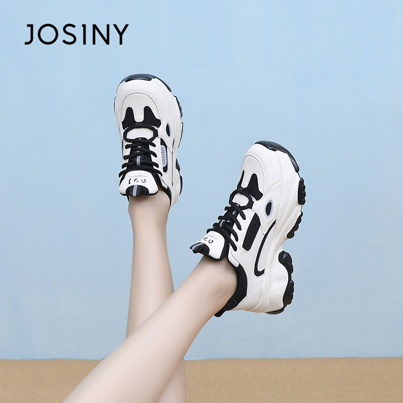 卓诗尼2025秋冬加绒新款厚底老爹鞋时尚舒适潮流百搭休闲鞋运动鞋,淘宝优惠券,粉丝福利购,淘宝优惠卷