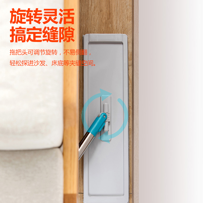 茶花2023免手洗平板拖把新款家用墩布一拖净懒人地拖布拖地神器