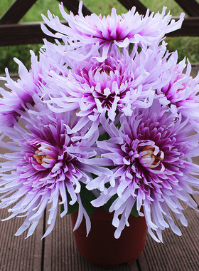 绢花龙爪菊清明节花菊花束扫墓花仿真花假花祭祀摆放花上坟装饰花