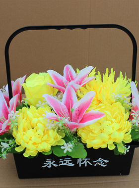 菊花篮扫墓用品祭奠祭祖花清明花