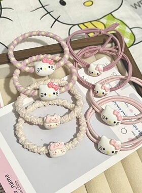 猫咪头绳少女心发圈高弹力皮筋扎头发绳情侣手链可爱皮套女发饰kt