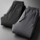 Winter thickened waterproof windproof and cold -proof pants white goose pants warm pants men middle -aged and elderly straight down pants wear outside