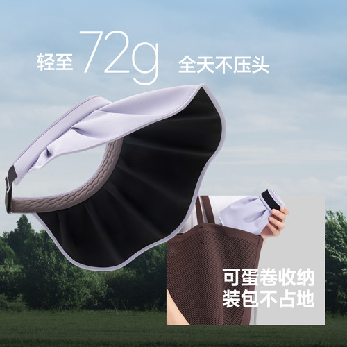 蕉下贝壳帽空顶防晒帽女2026新款大帽檐户外防紫外线太阳遮阳帽子 - 图3