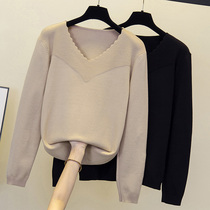 Export France Foreign Trade Foreign Trade Exterior Single Brand Cut Womens Tail Single Tail Stock Original Single Big Code Autumn Winter Needles Sweater Sweater Woman