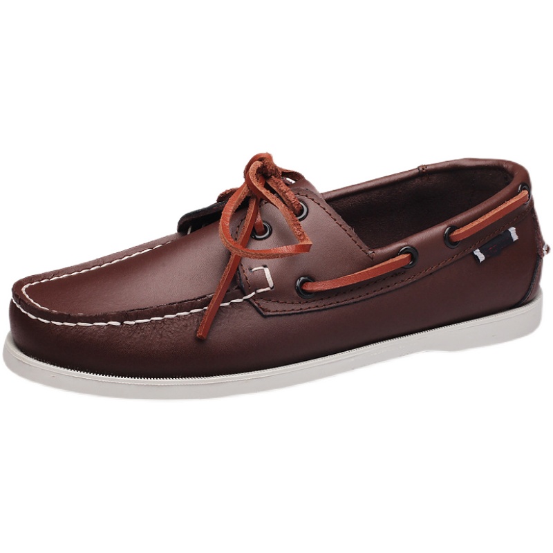 Men's Classic 2 Eye Boat Shoes Leather Sneakers真皮帆船-图3