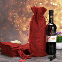 Hemp Cloth Wine Bottle Bag Gift Cashier Bag Champagne Blind Tasts Bag Wine Dust Bag Red Wine Hemp Cloth Bag Zig Wine Bottle Cover