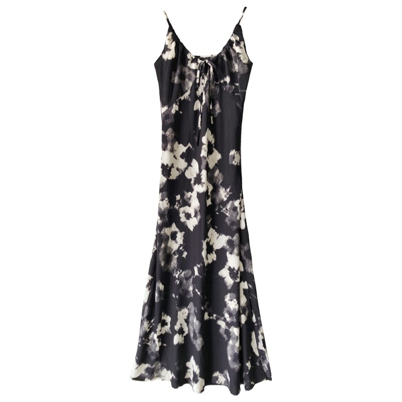 雪纺印花吊带长裙到脚踝超长款夏季高级感修身度假风沙滩裙连衣裙,淘宝优惠券,粉丝福利购,淘宝优惠卷