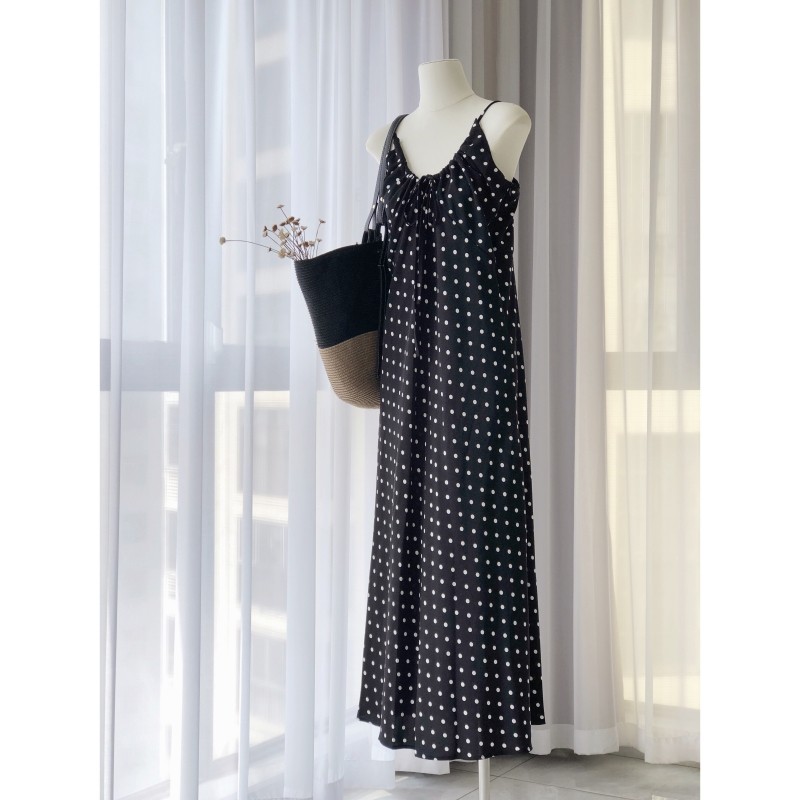 雪纺印花吊带长裙到脚踝超长款夏季高级感修身度假风沙滩裙连衣裙,淘宝优惠券,粉丝福利购,淘宝优惠卷