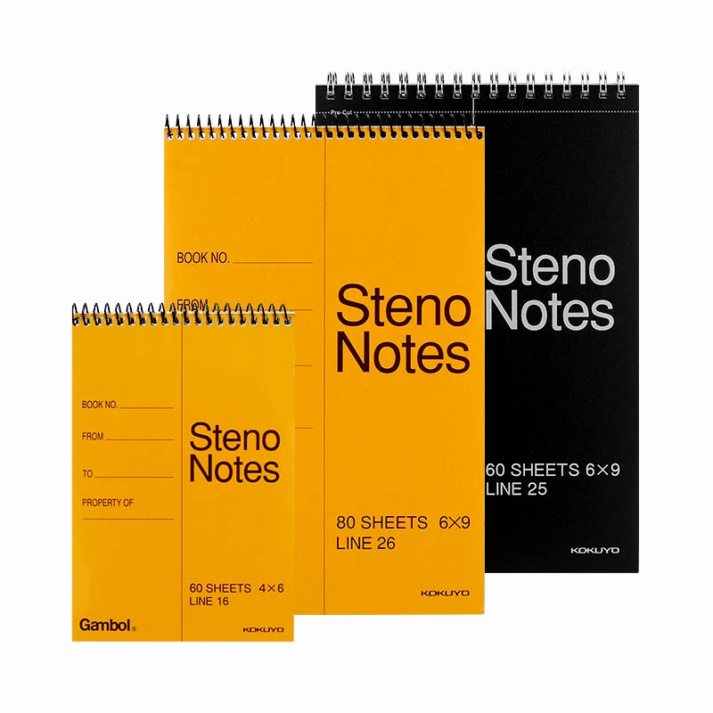 纵向书写 KOKUYO国誉Gambol渡边易撕单双螺旋上翻本|线圈分栏本