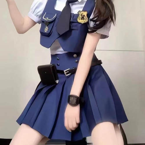 cos朱迪兔子警官JK裙cos服疯狂动物城男女警察扮演套装cosplay - 图0