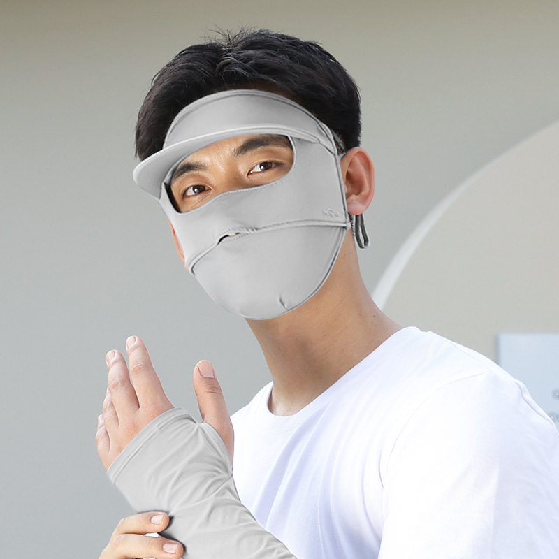 遮全脸防晒面罩口罩男士防紫外线脸罩夏防晒帽子一体开车户外钓鱼 - 图2