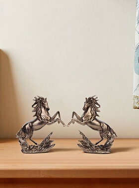 立马发财跃马仿琉璃摆件送礼