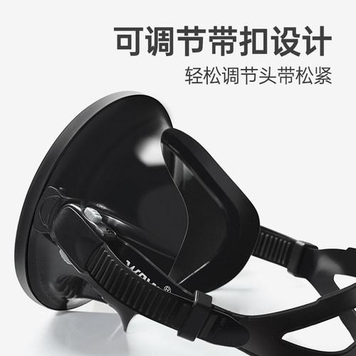 wave高清自由潜潜水镜呼吸管面镜浮潜游泳装备全面罩防水泳镜面罩 - 图2