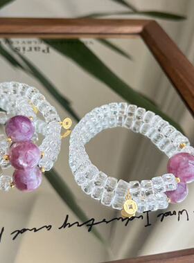 玫瑰金梦紫祖母晶S925银手串