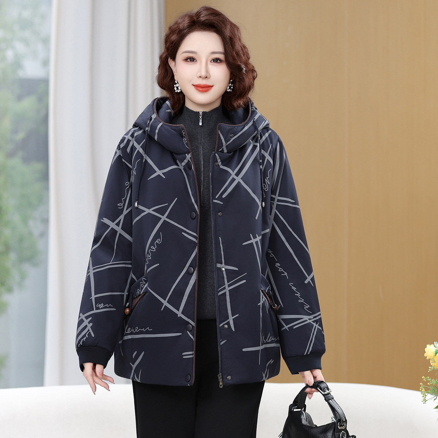 特体新款中老年人女加肥加大码加绒棉衣冬装妈妈棉服加厚棉袄外套,淘宝优惠券,粉丝福利购,淘宝优惠卷