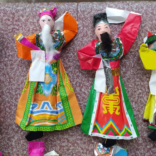 潮汕手工纱丁用品  特色手工艺  手工艺作品八仙人物 纸八仙 一套 - 图2