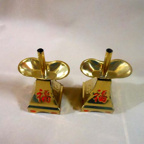 惊爆一对烛台福字蜡烛用品拜神拜老爷工艺品潮汕烛台一对 - 图1