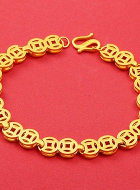 金店款招财转运铜钱手链