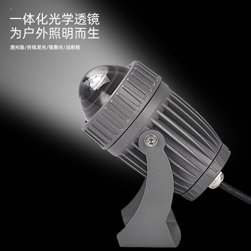一束光射灯led户外投射墙体亮化10W远射灯罗马柱投光灯防水聚光灯 - 图1