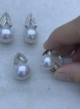 热巴同款项链女施家珍珠925纯银针耳扣高级感2025年爆款