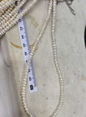 佟丽娅4-5mm不规则无核淡水克旭项链 天然淡水珍珠锁骨链项链