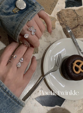 水滴钻开口戒指PoeticTwinkle