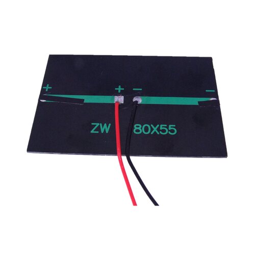 80*55mm带导线太阳能电池板 6V 100MA 发电板教学模型制作DIY配件 - 图2