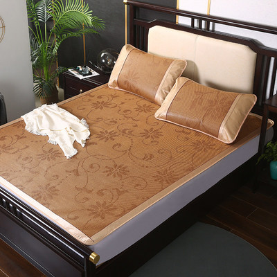 良品拾光丨中式编织藤凉席三件套夏季透气凉爽席子折叠床上用品-2