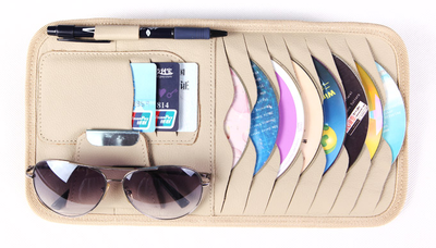 汽车专用收纳遮阳板cd夹多功能包车载CD套气车用品碟片遮阳板套,淘宝优惠券,粉丝福利购,淘宝优惠卷