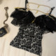 Shibuya hottie ແບບ leopard print contrast v-neck top ສໍາລັບແມ່ຍິງ