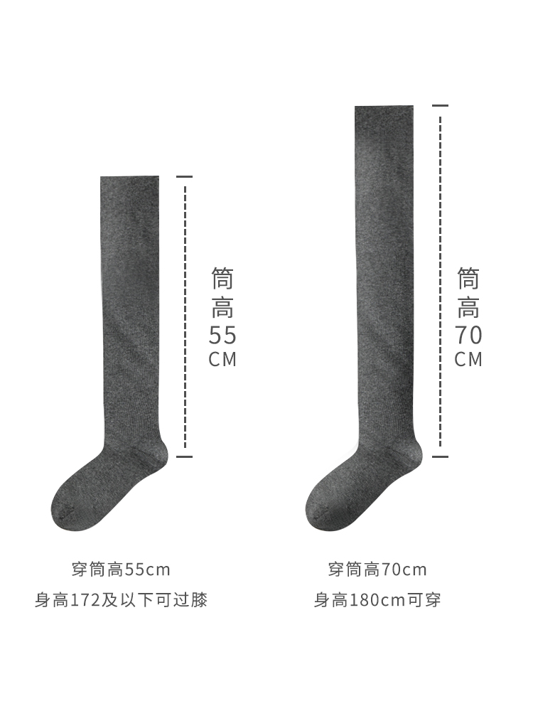 过膝盖袜子男纯棉护膝秋冬季加厚加绒毛圈保暖高筒大腿套冬天长筒 - 图0