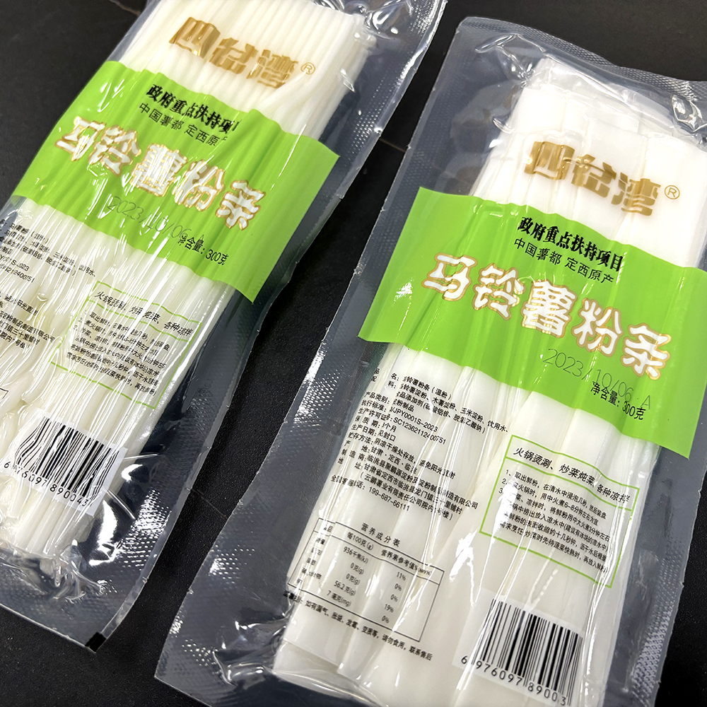 甘肃天水麻辣烫宽粉定西特产土豆细粉火锅粉鲜粉条流汁宽粉300克 - 图0