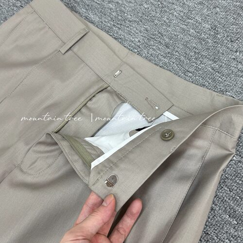 mountain tree立体褶皱阔腿宽松设计感西装裤廓形休闲长裤男女 - 图2